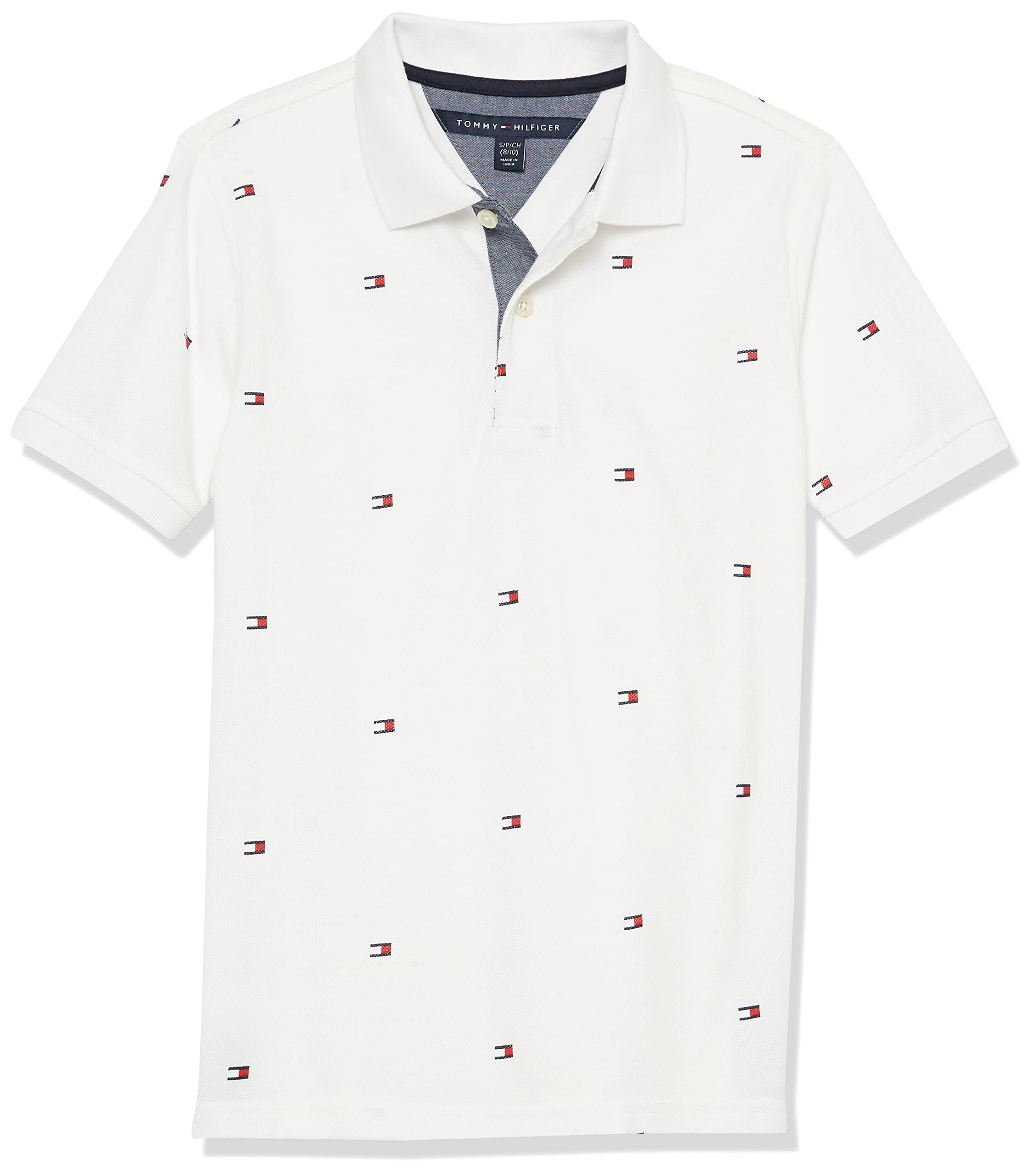 Tommy Hilfiger Boys' Short Sleeve Fashion Polo Shirt, Button Closure, Soft & Comfortable